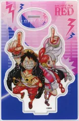 【中古】アクリルスタンド・アクリルパネル モンキー・D・ルフィ＆ウタ アクリルフィギュア 「ワンピース FILM RED」 劇場グッズ