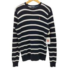 ポロバイラルフローレン Polo by RALPH LAUREN 90S コットン  クルーネック ボーダー ニット メンズ import：S 