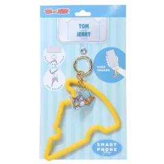 【メール便】トムとジェリー スマホアクセ チーズ型スマホストラップ TM ワーナーブラザース ティーズファクトリー かわいい キャラクター グッズ 