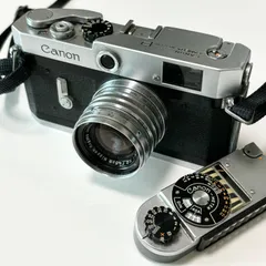 【送料無料】Canon/キャノン/レンジファインダーカメラ/フィルムカメラ/LENS/5cm/1:2/P型/外付け露出計セット/ジャンク品扱い