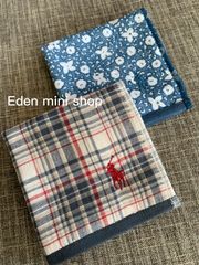 プレゼントに最適 Eden mini shopラルフローレン ミニタオル ハンドタオル ガーゼハンカチ ギフト メンズ レディース RALPH LAUREN 二枚セットのサムネイル