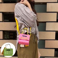 ☆2025春夏物モデル☆MARNI KIDS マルニ キッズ M01482 M00IW ショルダーバッグ JOY BAG マイクロ かごバッグ ハンドバッグ ★選べる2カラー ピンク・グリーン★大人もOK★
