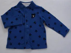 ダブルB double-b ミキハウス miki house アウトレット 子供 男の子 女の子 約 100cm 長袖 薄手 カットソー カーディガン 青 ブラックベアー クロクマ 春 夏 秋 ★3 トップス ボーイズ キッズ 【中古】