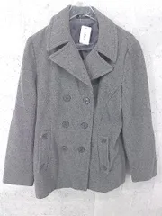 ◇ AS KNOW AS アズノゥアズ Pコート M グレー *  【1002799295055】