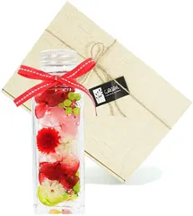 LAGOM ハーバリウム JUN ギフトBOX付 母の日 贈り物 誕生日 記念日 プレゼント 花 結婚祝い 敬老( レッド)