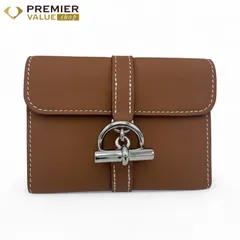 エルメス グレナンコンパクトウォレット ゴールド スイフト シルバー金具 W刻印