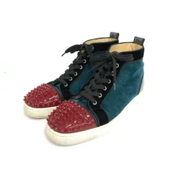 Christian Louboutin クリスチャンルブタン ハイカットスニーカー 表記サイズ:42 スタッズ スエード    ブラック/レッド/ブルー メンズ / 240001165025