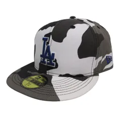 ニューエラ NEW ERA タグ付き キャップ 帽子 迷彩 カモ柄 LA ドジャース 59FIFTY 7 5/8 60.6cm グレー系 E051900128 0531