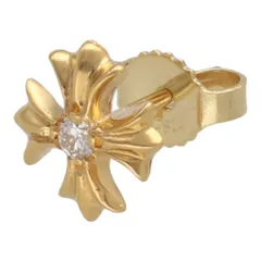 【中古】 CHROME HEARTS クロムハーツ CHプラス スタッド ピアス 22K ダイヤモンド ゴールド クロス イヤリング 1PD 24035373 RS