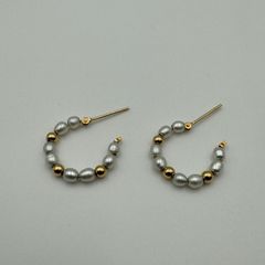 淡水 パール ピアス K18 1.6g