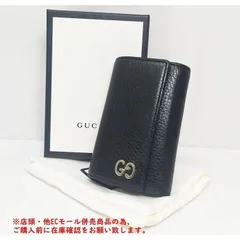 ※併売商品※◆中古◆GUCCI【グッチ】6連キーケース キーリング付き レザー ブラック メンズ　M883