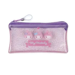 【メール便】マイメロディ クリアポーチ キラキラフラットミニポーチ サンリオ エムプラン 小物入れ キャラクター グッズ 