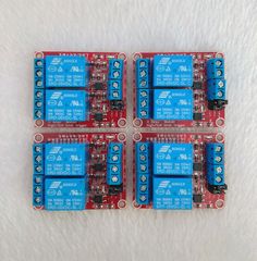 【新品】リレーモジュール 継電器モジュール開発ボード 高低レベルトリガー 5V 2チャンネル 4個セット