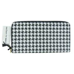 COMME des GARCONS コムデギャルソン 千鳥柄 ラウンド ファスナー ロングウォレット 長財布 ブラック系【中古】のサムネイル