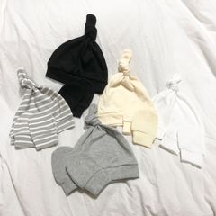 【即納】ベビー手袋&帽子2点セット 新品赤ちゃんキャップボンネット韓国子供服