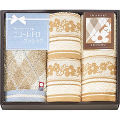 [신품] 이마 바리 & 천주 뉴 레트로 클래식 페이스 타올 2P & 핸드 타월 2P L8013044
