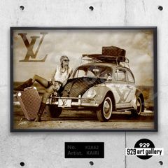 LOUISVUITTON type☆A4額装済オマージュアートインテリア