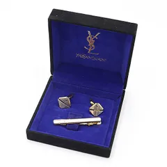 箱付 美品 イブサンローラン 2点セット カフスボタン/ネクタイピン ゴールド メンズ KTR 2000000 NSK