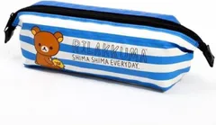 【 Rilakkuma 】 リラックマ ワイヤー ペン ポーチ ケース / りらっくま ブルー