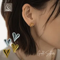 ピアス ハート 金属アレルギー対応 サージカルステンレス 18Kコーティング レディース 大人 モダン かわいい エレガント ジュエリー ゴールド シルバー 送料無料 プチプライス高見え CRAIFE