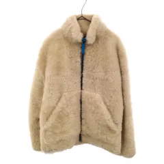 BURBERRY (バーバリー) Contrast Zip Shearling Funnel-neck Jacket コントラストジップ シアリング フランネルネック ジャケット ホワイト/ブルー 8002349のサムネイル
