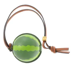 LOEWE (ロエベ) ウォーターメロン レザーポーチ ミニ グリーン/ブラウンのサムネイル