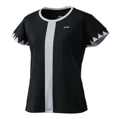 【新品】【Sサイズのみ】prince（プリンス）遮熱 吸汗速乾 半袖 テニス ウェア レディース・ウィメンズ ゲームシャツ ブラック WS2063-165-S