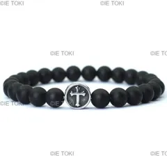 男性用のミニマリストクロスブレスレット,ステンレス鋼,バイキング,タイガーアイ,ブルー,ハーライトストーン,ヒーリングブレスレット
