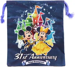 【中古】雑貨 ミッキー＆ミニー/ポット夫人＆チップ(31st Anniversary) 巾着 「ディズニー」 東京ディズニーランド限定