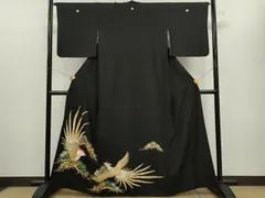 D621 訪問着　総刺繍　絞り　鳳凰　花模様　正絹　着物　袷　極美品 000000007383_SI5J8OP.jpg