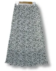 ③【送料無料】【極美品】ローリーズファーム シフォン プリーツ ロングスカート 花柄 総柄  ウエストゴム Fサイズ ■L28777SSA25-250429-10（198）