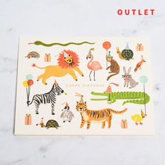 【アウトレット】HAPPY BIRTHDAYカード　封筒付き2つ折りメッセージカード　RIFLE PAPER Co.