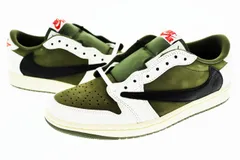 ナイキ NIKE ×TRAVIS SCOTT トラヴィススコット AIR JORDAN 1 LOW OG SP REVERSE OLIVE エアジョーダン1 ロー リバースオリーブ DM7866-200 26 カーキ ☆AA★▲■250426