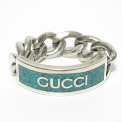 新品メンズGUCCIターコイズ925シルバー指輪リング19グッチ