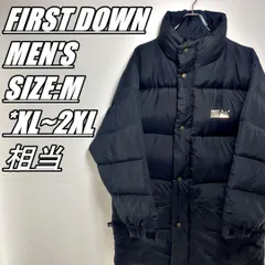 【US古着･90s】FIRST DOWN　ファーストダウン　ダウンコート　ダウンジャケット　フード欠品　メンズ　サイズ表記M　XL~2XL相当　ブラック