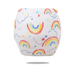 トレーニングパンツ 6層 防水層付 60 70 80 90 95【tp6-bara-10 虹】