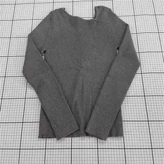 ◇ ⊆ Louere ルエレ アシンメトリー 長袖 リブニット カットソー サイズXL グレー系 レディース E  【1508260057066】