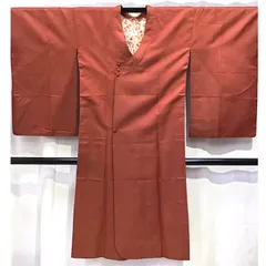 和装道中着・道行コート・雨コート・赤系地・No.200701-1332・梱包サイズ60