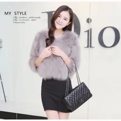 ファーコート ファージャケット フェイクファー レディース ショート丈 アウター 羽織り 上着 トップス 無地 上品 カジュアルchaoyifen03