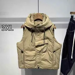 [3XL]春 コーデ メンズ 用 服 シンプル ファッション オシャレ 大人 かっこいい 大きいサイズ ストリート 紳士服 フード付き ベスト 綿 ジャケット ポケット 暖かい 