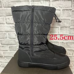 [オスランド] レディース 冬用 防寒ブーツ 25.5cm ブラック サイドジップ 防水 滑り止め 雪対応