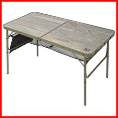 【ラスト1点】RIDGE テーブル アウトドア 折りたたみテーブル 高さ2段階調整可能 TIMBER 120X60cm キャンプ用 ピクニック レジャー アルミ製 ファミリーサイズ