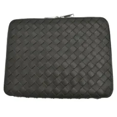 BOTTEGA VENETA (ボッテガヴェネタ) イントレチャート ラウンドファスナー ドキュメントケース クラッチバッグ ダークグリーン 651866のサムネイル