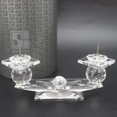 IT59NCBOJ711 SWAROVSKI スワロフスキー ガラス クリスタルガラス キャンドルスタンド 燭台 ろうそく立て キャンドルホルダー クリア インテリア 飾り 置物 リビング ホーム
