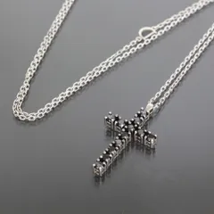 ダミアーニ ブラックダイヤ クロス ネックレス K18WG 6.5g E1711のサムネイル