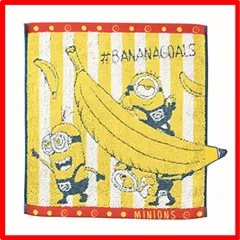 【匿名配送】08ストライプバナナ_約34×36cm 丸眞 ハンドタオル MINION ミニオン 34×36cm ストライプバナナ 綿100% 480502830