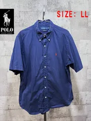 正規品 ラルフローレン 半袖 ボタンダウンシャツ ネイビー LL 紺 ポロラルフローレン POLO RALPHLAUREN ワンポイント ポニー
