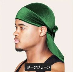 ベルベットドゥーラグ(ダークグリーン)