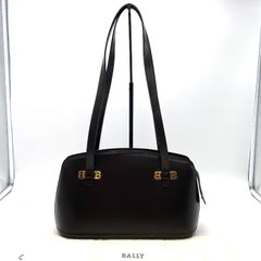 バリー トートバッグ Bロゴ ゴールド金具 裏地総柄 A4◎ シボ革 