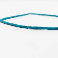 高品質メキシコ産ナチュラル ターコイズ トルコ石 天然石 ビーズ ネックレス素材 手芸 ハンドメイド 1連 グリーン 手作り 穴あき ロング アンティーク ラグジェアリー パイプ ブルー グリーン ya